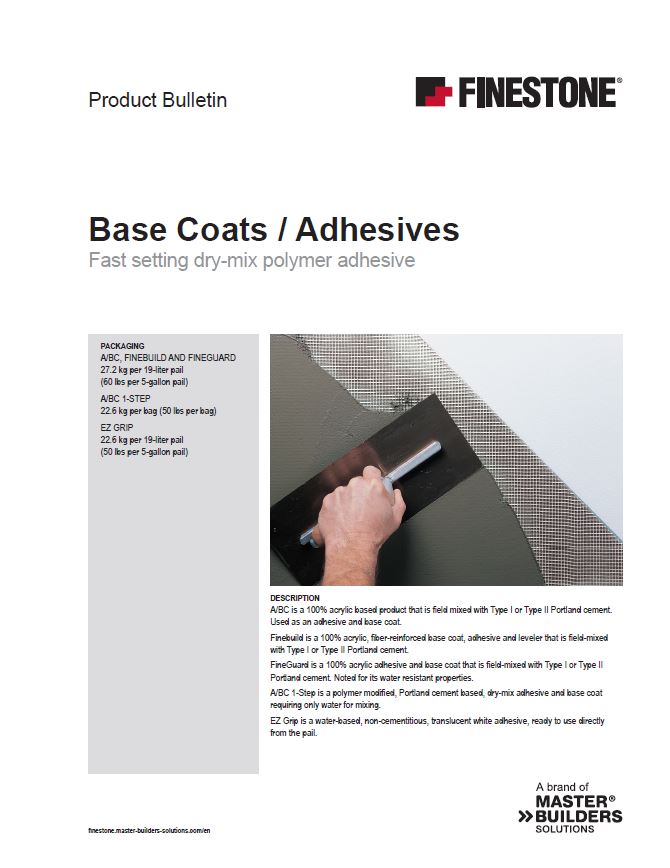 Base Coats & Adhesives Product Bulletin Teaser Image
