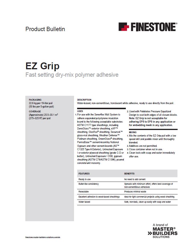 EZ Grip Product Bulletin