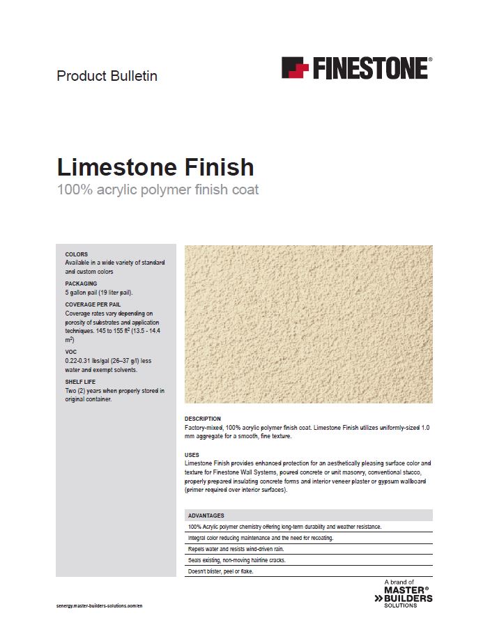 Limestone Finish Product Bulletin Teaser Image