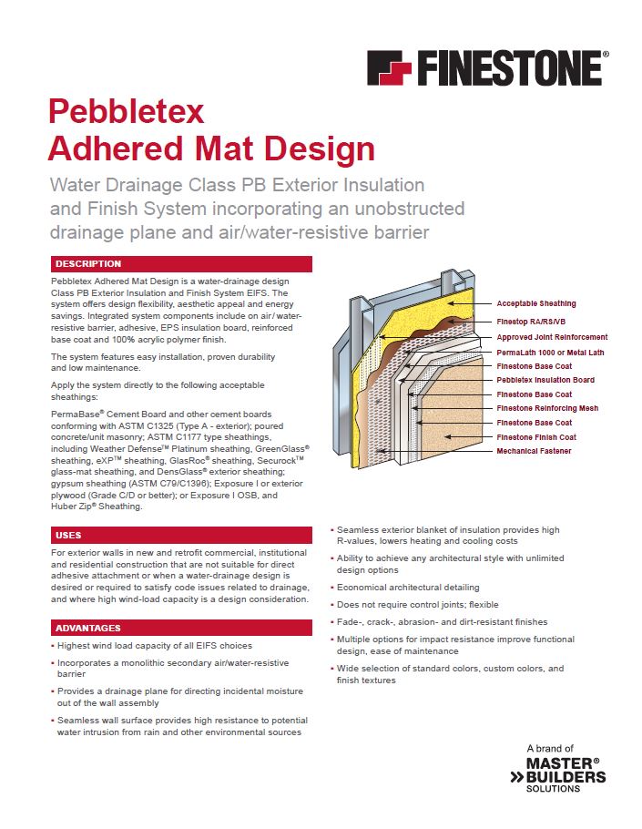 Pebbletex Adhered Mat Design System Overview Teaser Image