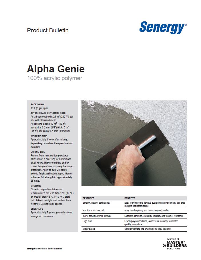 Alpha Genie Base Coat Product Bulletin