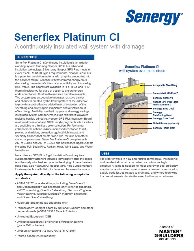 Senerflex Platinum CI System Summary