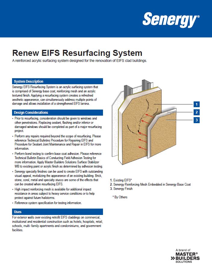 Renew EIFS Resurfacing System Summary
