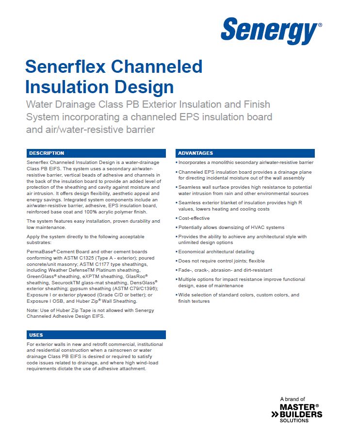 Senerflex Channeled Insulation Design System Overview