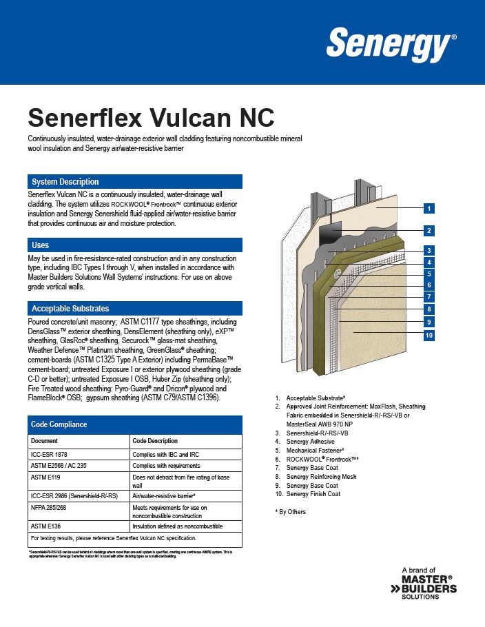 Senerflex Vulcan NC (US) System Summary