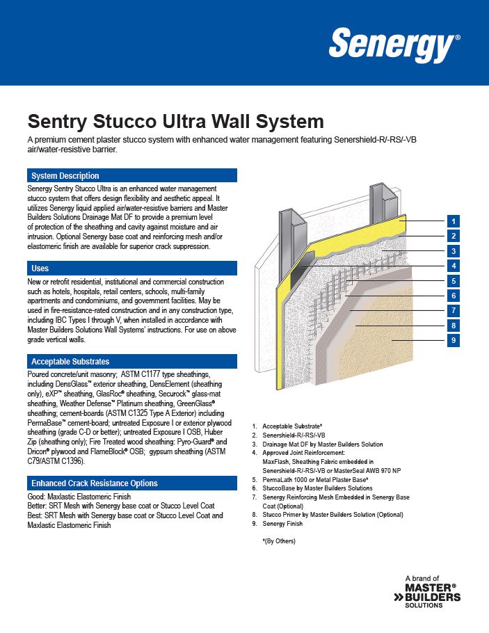 Senergy Sentry Stucco Ultra System Overview