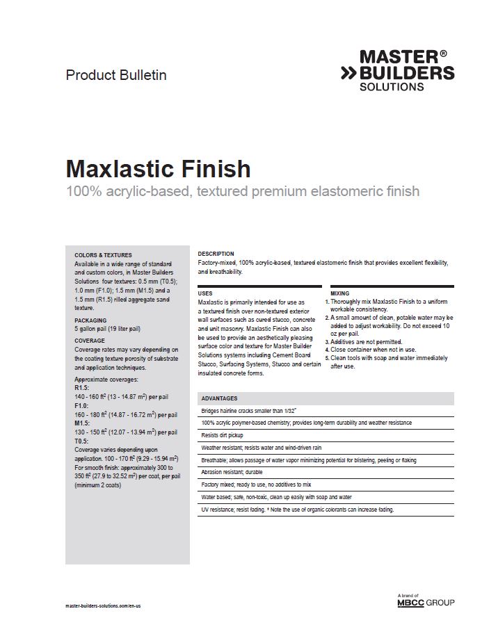 Maxlastic Finish Product Bulletin Teaser Image