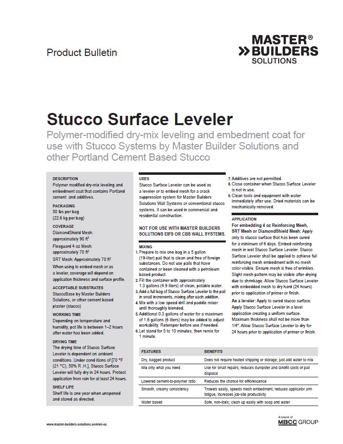 ​​​​​​​​​​​​​​​​​​​​​​​​Stucco Surface Leveler