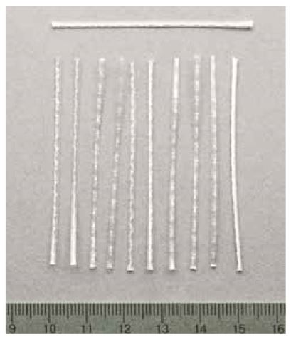 Figure 3-46: Example of structural polymer fibers as used for reinforcement of sprayed concrete linings 