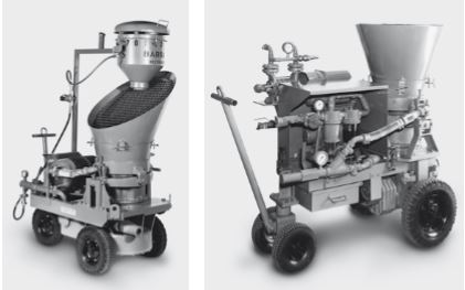 Early sprayed concrete machines