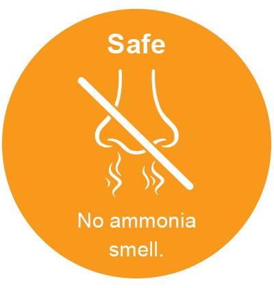 Ingen ammoniakklukt